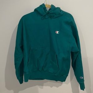 Trendy Green Champion Hoodie